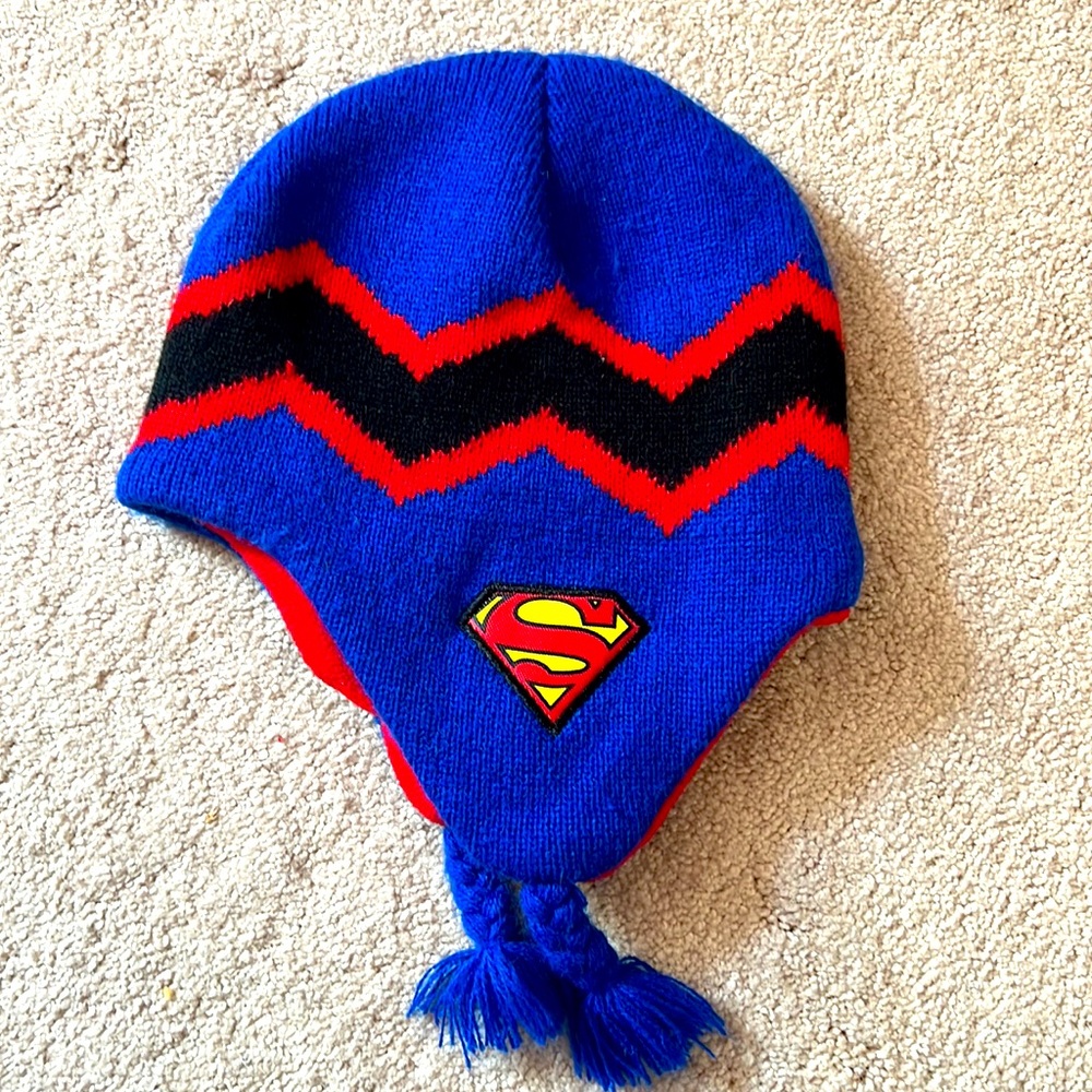 Boys Knit Superman Hat